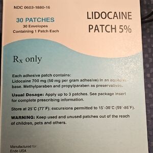 Lidocaine Patch 5% - 30 Patches- NEW UNOPENED BOX!!